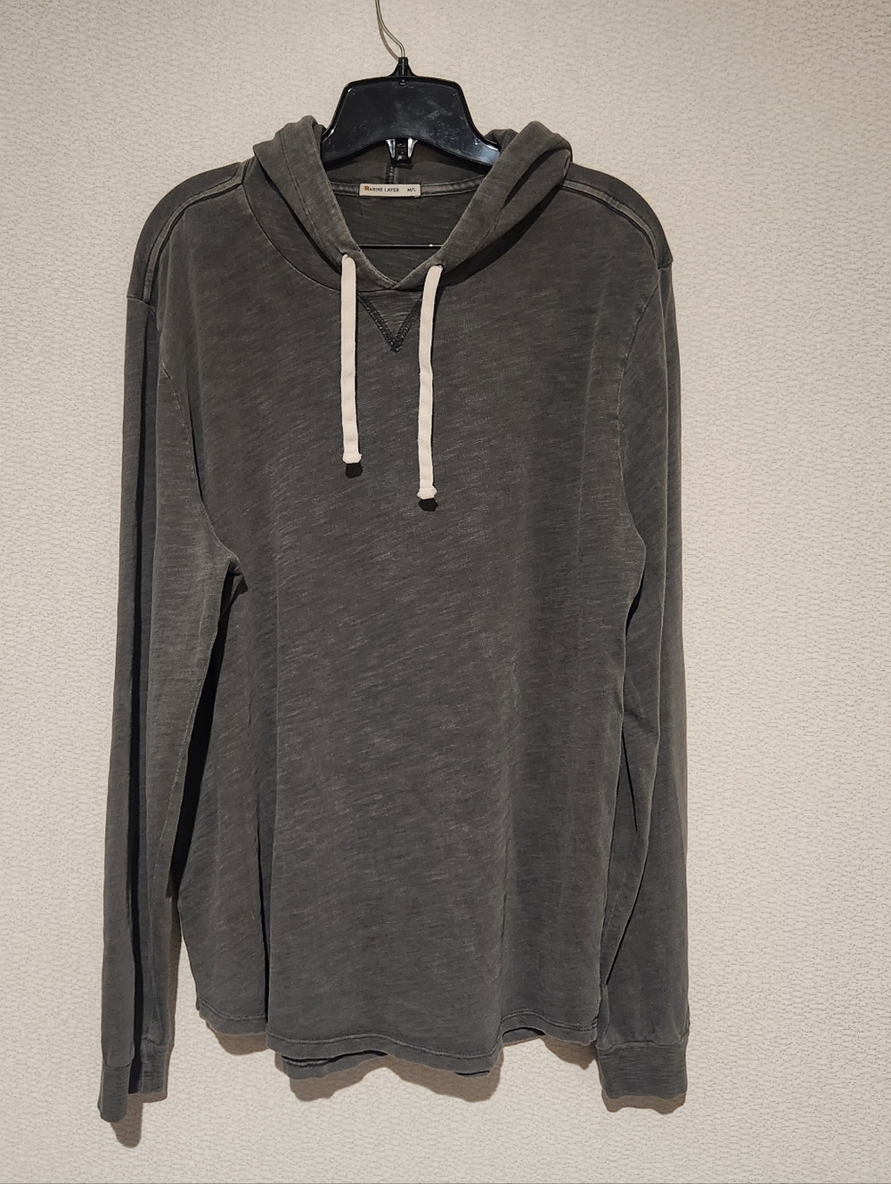 Marine Layer Heavy Slub Hoodie Mens Medium/Large Dark Gray